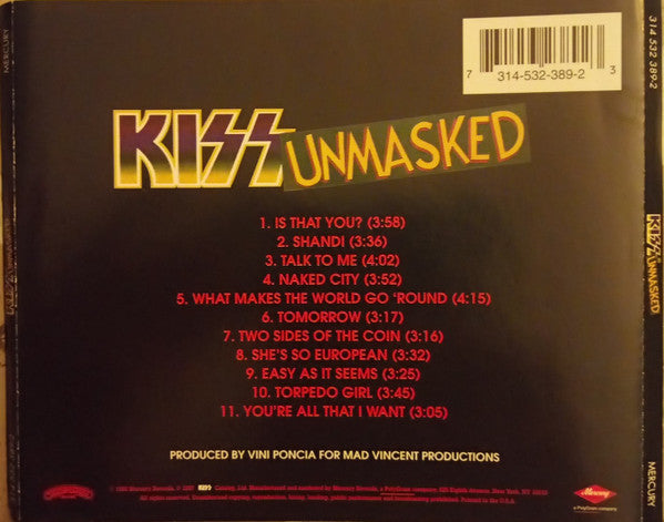 KISS – Unmasked - CD