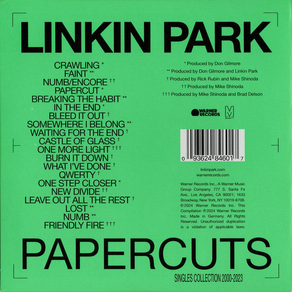 Linkin Park - Papercuts Singles Collection 2000-2023 Cd