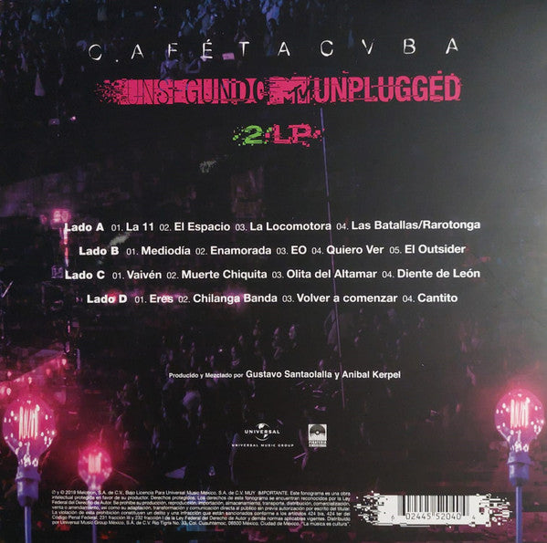 Cafe Tacvba – Un segundo Unplugged - LP