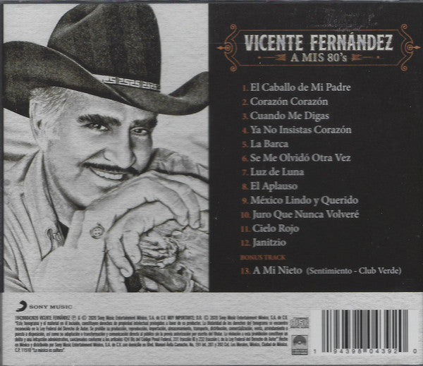 Vicente Fernandez – A Mis 80's - CD