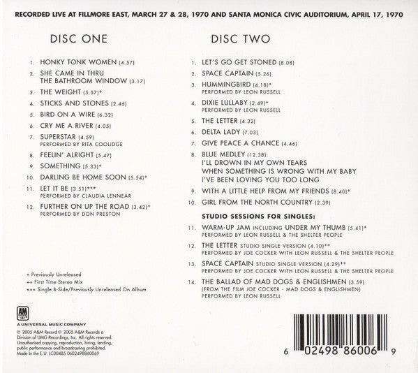 Joe Cocker – Mad Dogs & Englishmen CD