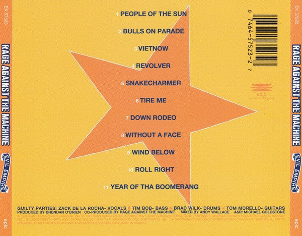 Rage Against The Machine – Evil Empire - CD
