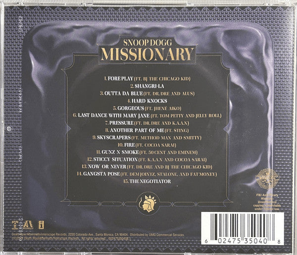 Snoop Dogg – Missionary - CD