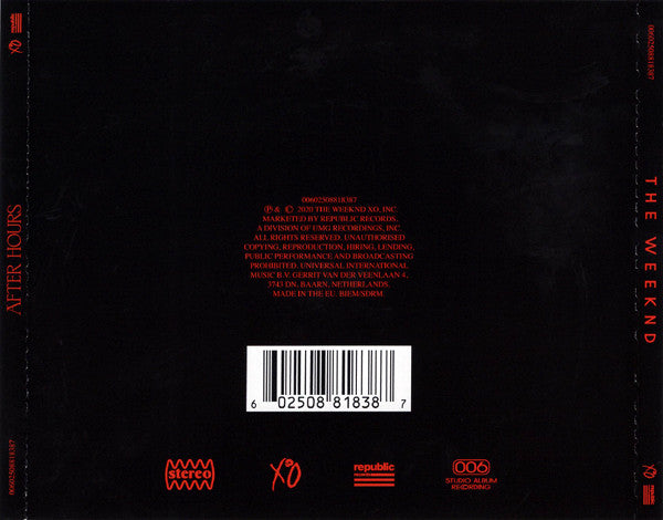 The Weeknd - After Hours CD