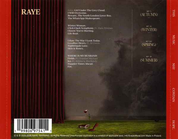 Raye – This Music May Contain Hope - CD