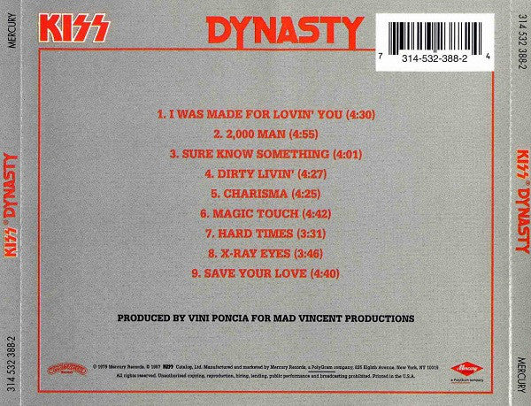 Kiss – Dynasty - CD