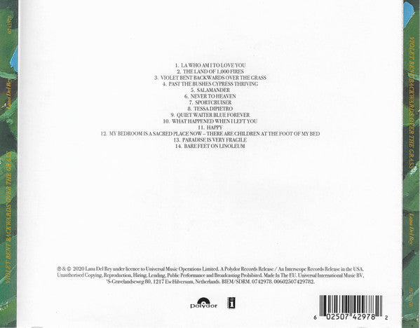 Lana Del Rey – Violet Bent Backwards Over The Grass - CD