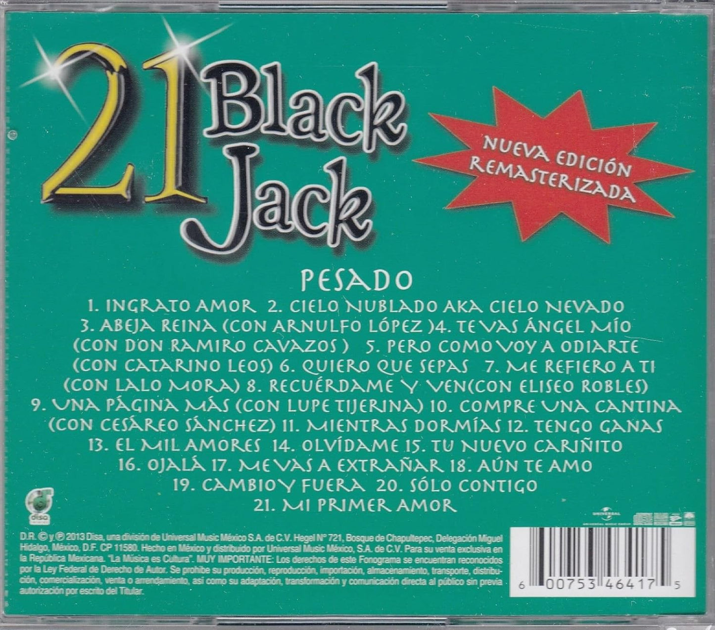 Pesado – 21 Black Jack CD