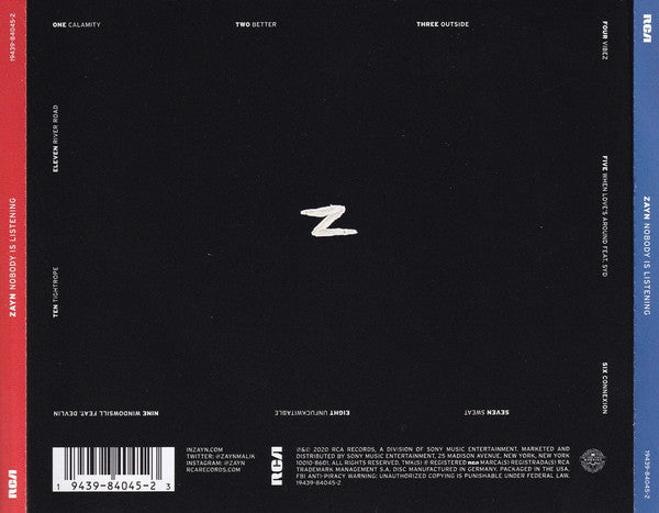 Zayn – Nobody Is Listening - CD