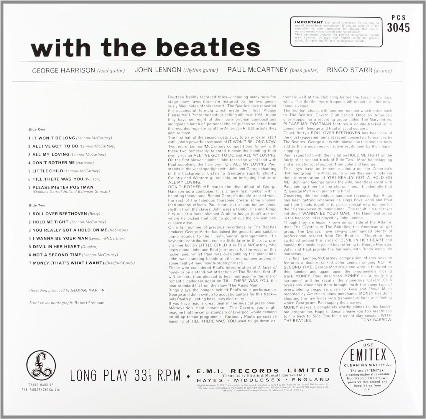 The Beatles - With the Beatles LP