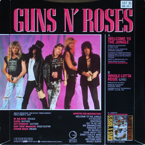 Guns N' Roses – Welcome To The Jungle - LP 7 Pulgadas
