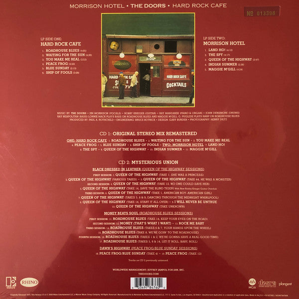 The Doors – Morrison Hotel 50Th Anniversary Deluxe Edition - 2CDs+1LP
