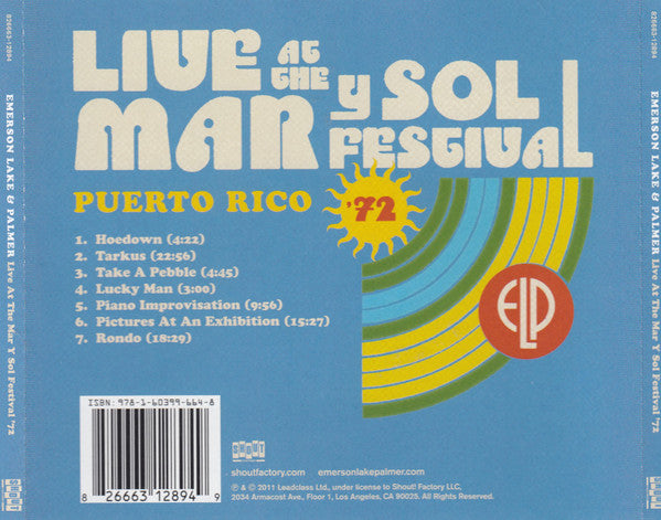 Emerson, Lake & Palmer – Live At The Mar Y Sol Festival CD