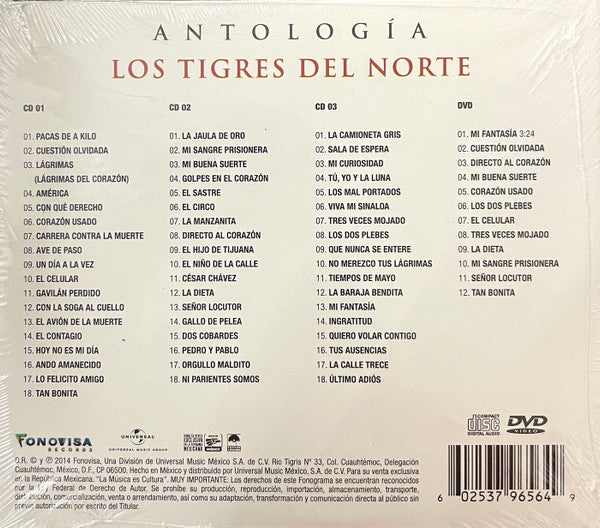 Los Tigres Del Norte – Antología - CD+DVD