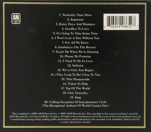Carpenters – Carpenters Gold (Greatest Hits) - CD