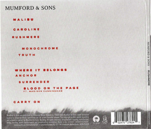 Mumford & Sons – Rushmere CD