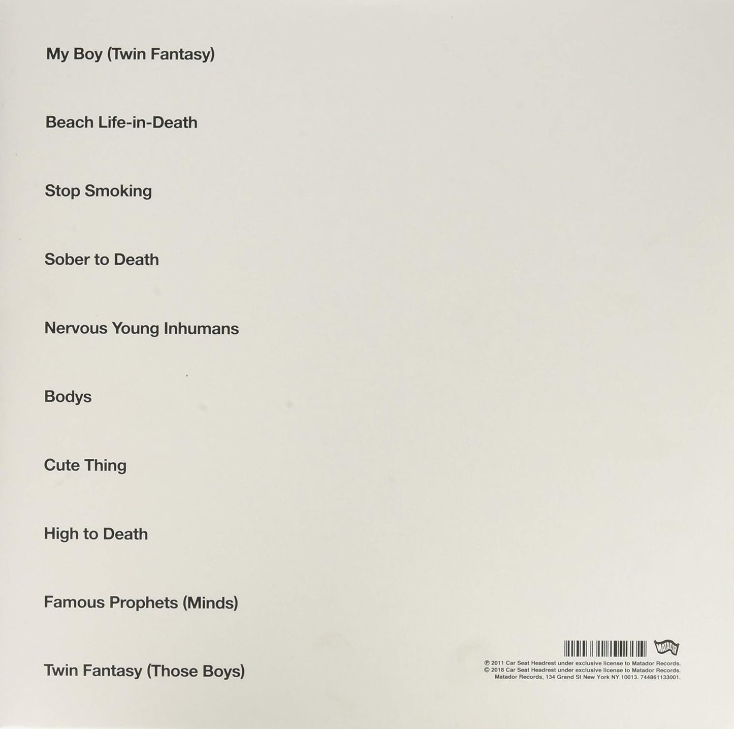 Car Seat Headrest – Twin Fantasy (Mirror To Mirror) LP