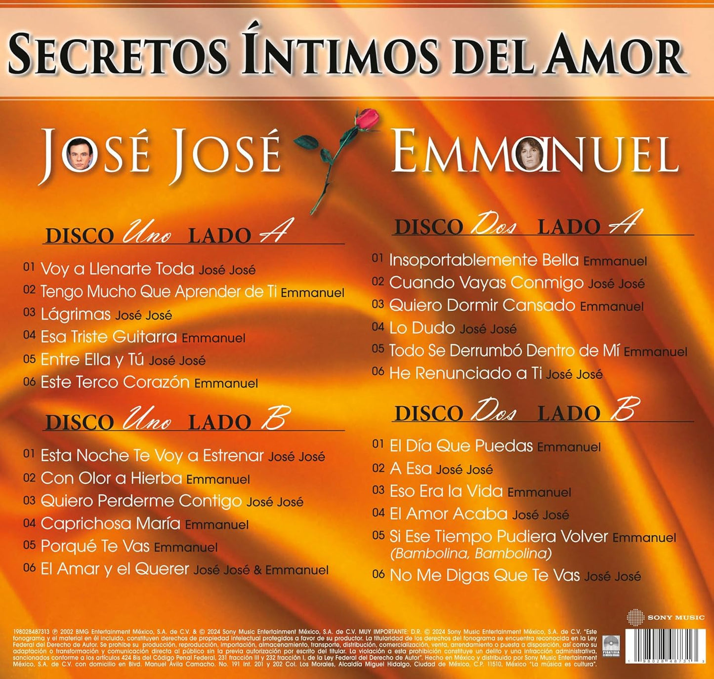 José José Emmanuel – Secretos Íntimos Del Amor - LP