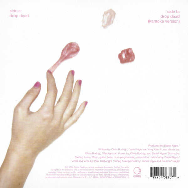 Olivia Rodrigo – Drop Dead - LP Single 7 Pulgadas