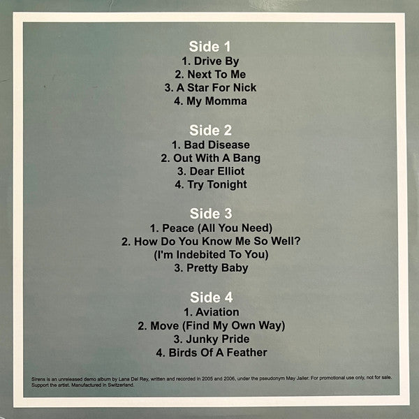 Lana Del Rey May Jailer – Sirens - LP