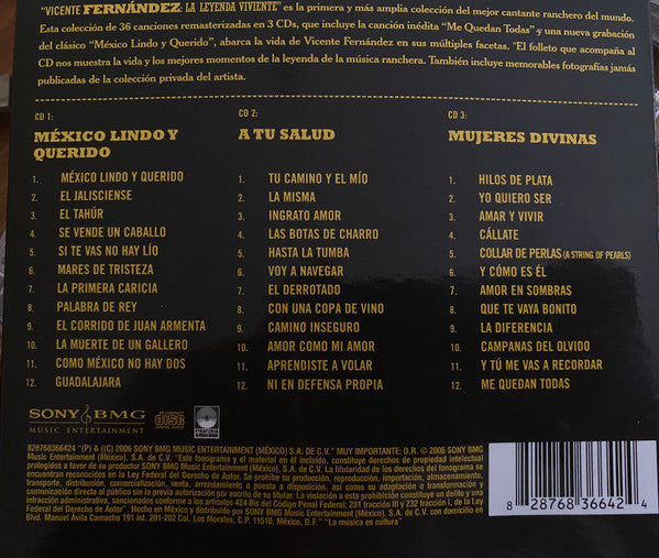 Vicente Fernández – La Leyenda Viviente - CD