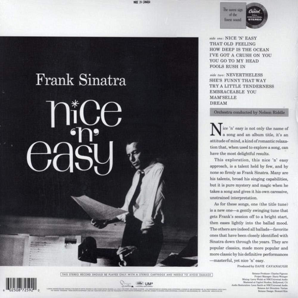 Frank Sinatra – Nice 'N' Easy LP