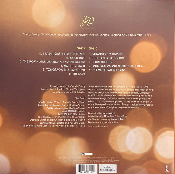 Sandy Denny – Gold Dust - Live At The Royalty - LP