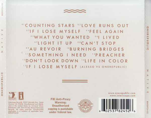 One Republic – Native - CD