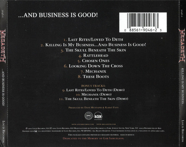 Megadeth – Killing Is My Business... And Business Is Good! - CD