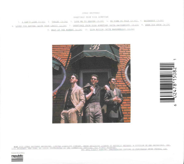 Jonas Brothers – Greetings From Your Hometown - CD