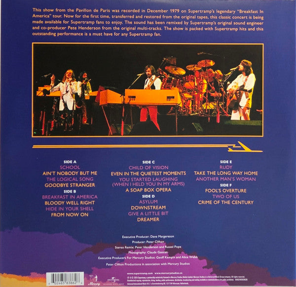 Supertramp – Live In Paris '79 - LP