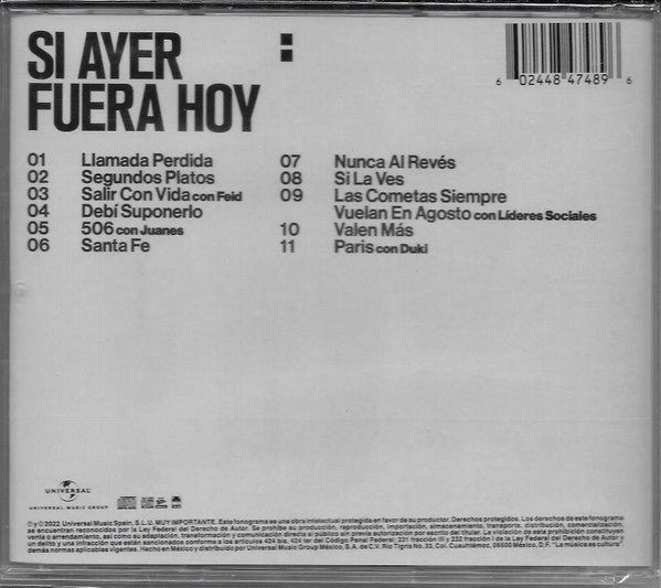 Morat – Si Ayer Fuera Hoy Cd Jewel Case