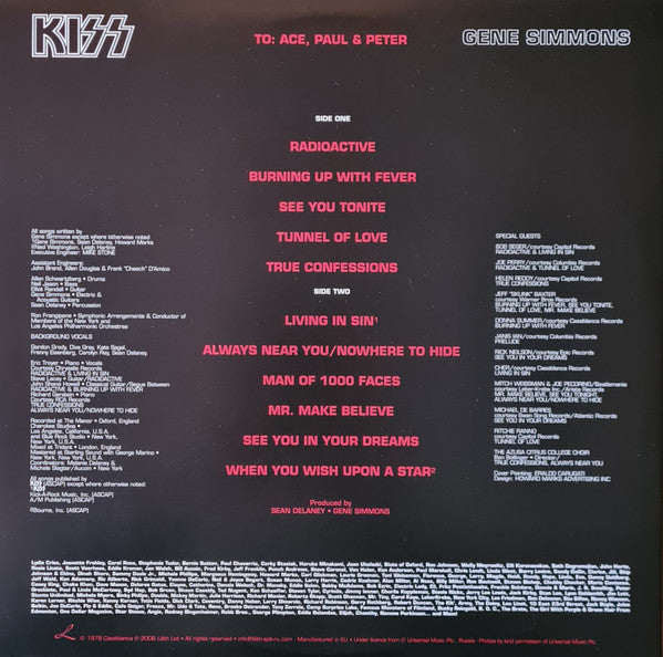 Kiss – Gene Simmons - LP