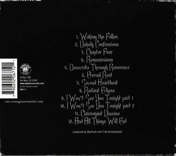 Avenged Sevenfold – Waking The Fallen - CD