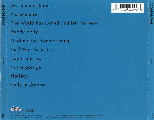 Weezer – Weezer Blue Album - CD