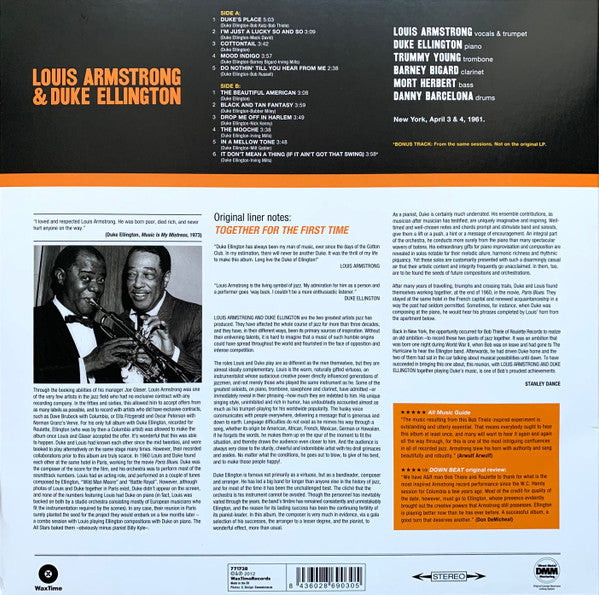 Louis Armstrong & Duke Ellington – The Great Summit - LP