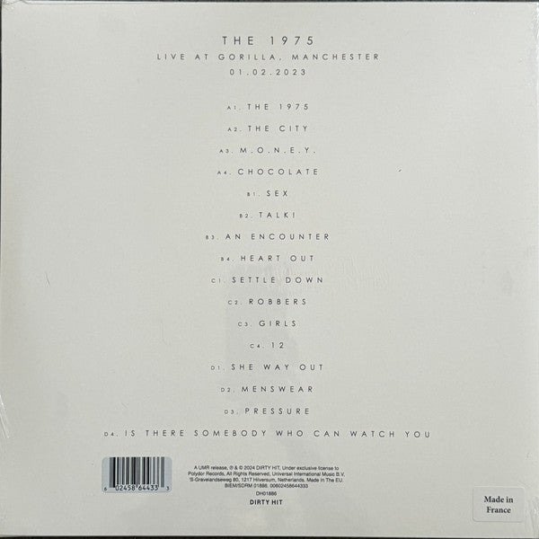 The 1975 - Live At Gorilla Manchester 01.02.2023 - LP RSD 2024