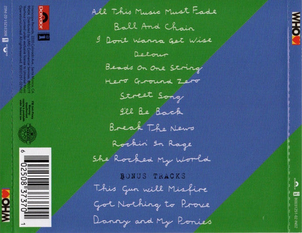 The Who – Who - Cd