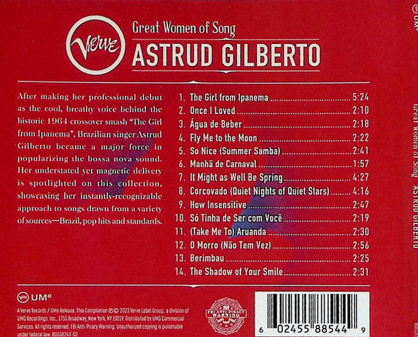 Astrud Gilberto – Great Women Of Song: Astrud Gilberto - CD