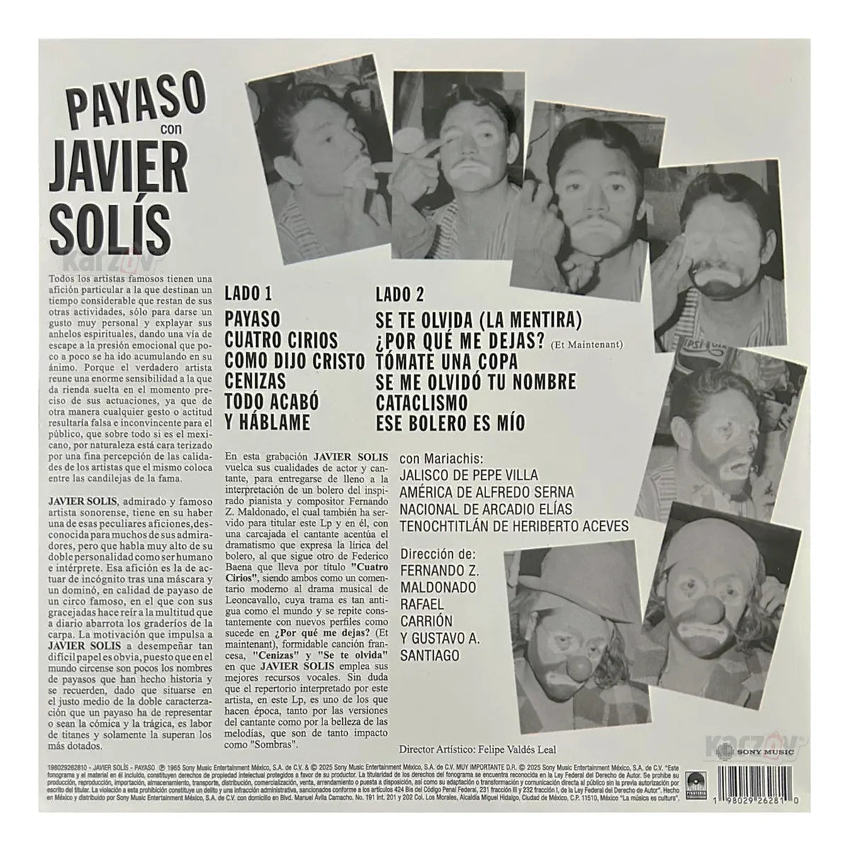 Javier Solis - Payaso LP