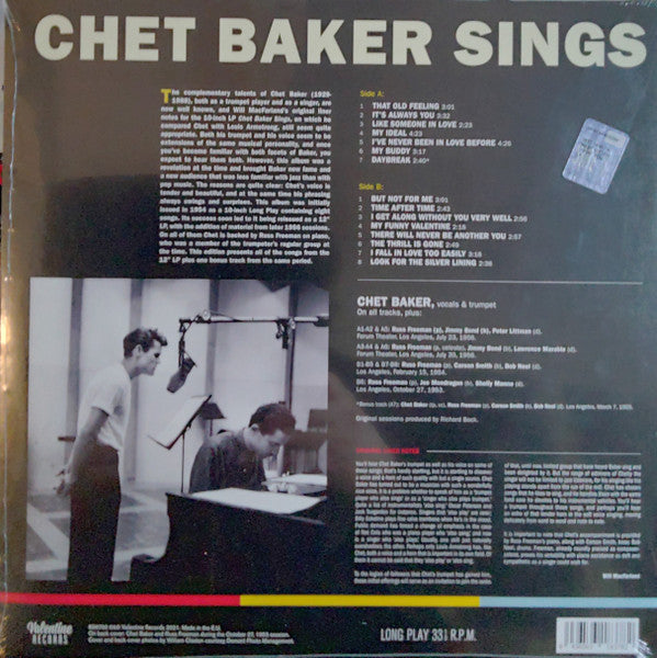 Chet Baker – Chet Baker Sings LP