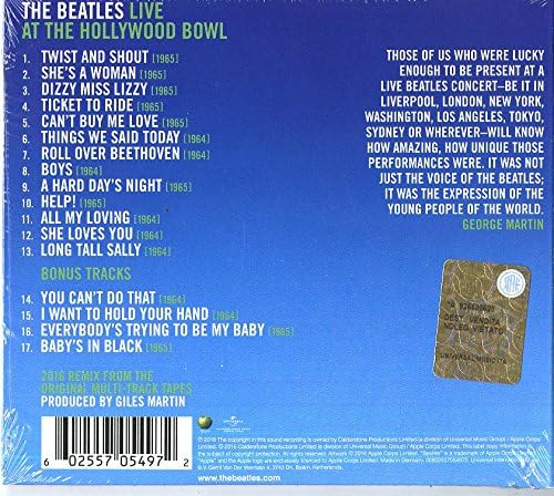 The Beatles - Live At The Hollywood Bowl CD