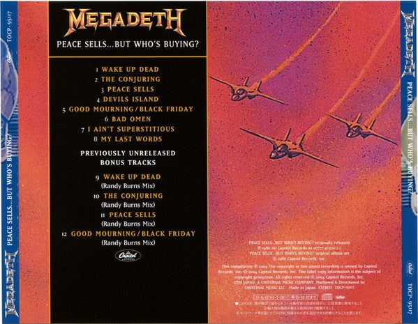 Megadeth - Peace Sells... But Who's Buying? Japanese - CD