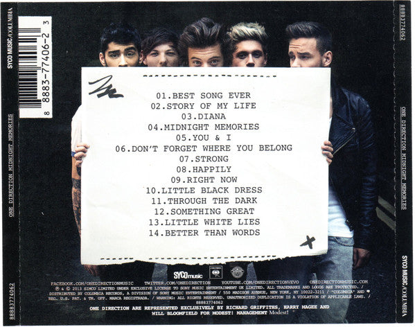 One Direction – Midnight Memories - CD
