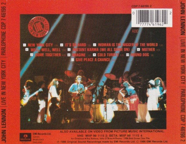 John Lennon – Live In New York City CD