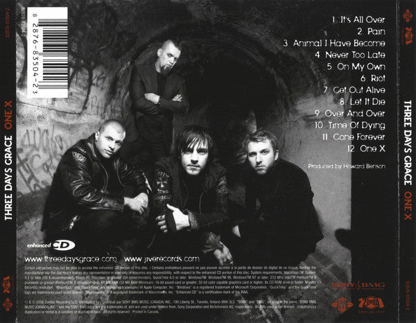 Three Days Grace – One-X - Cd