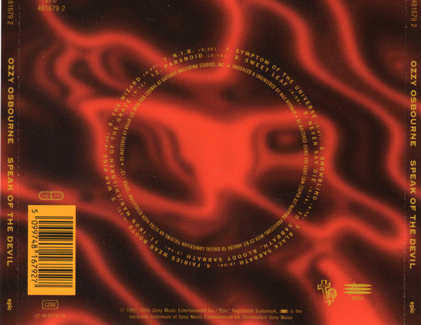 Ozzy Osbourne – Speak Of The Devil - CD