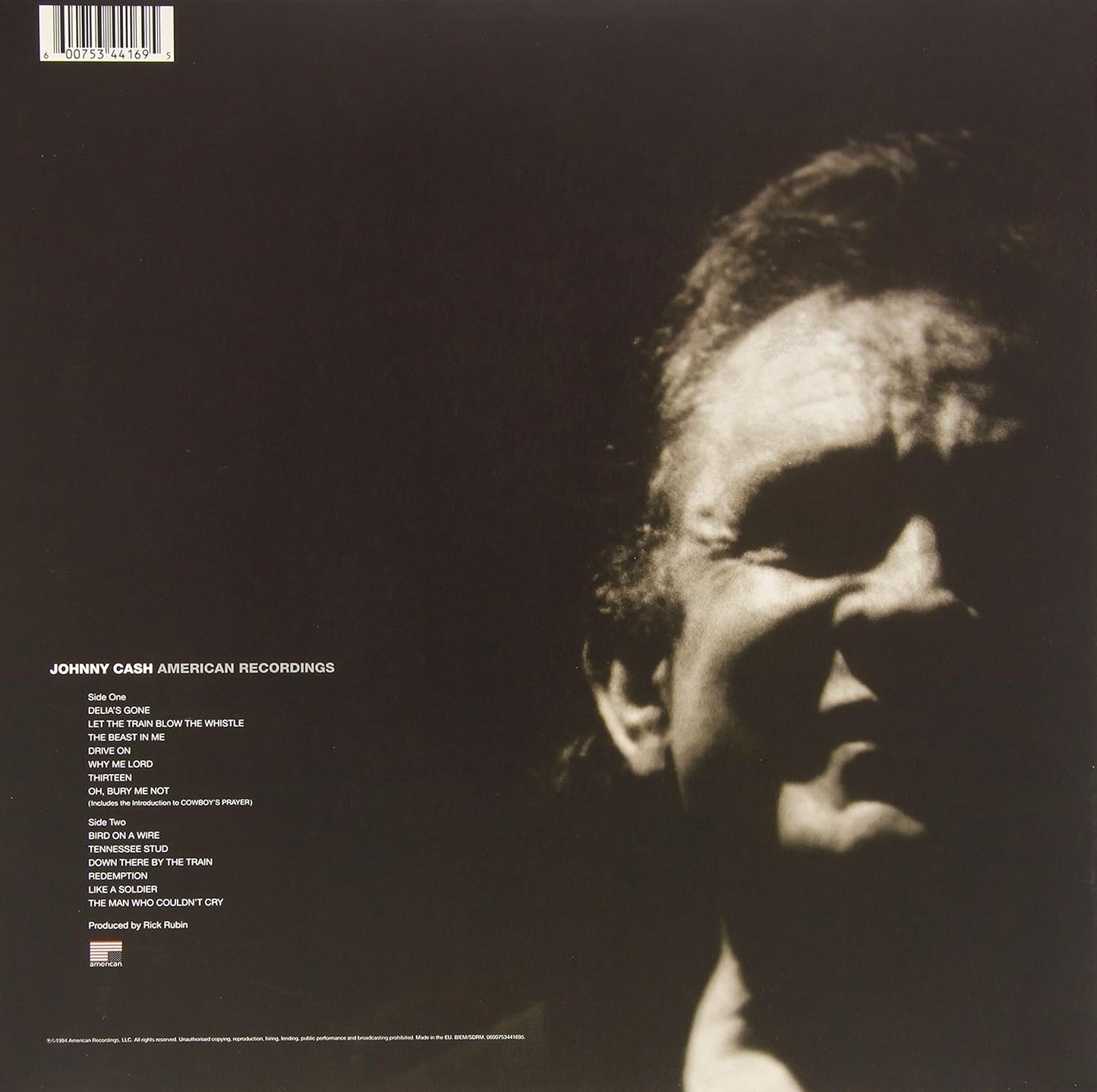 Johnny Cash – American Recordings LP