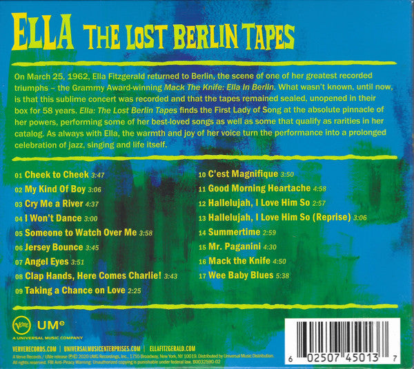Ella Fitzgerald – The Lost Berlin Tapes CD