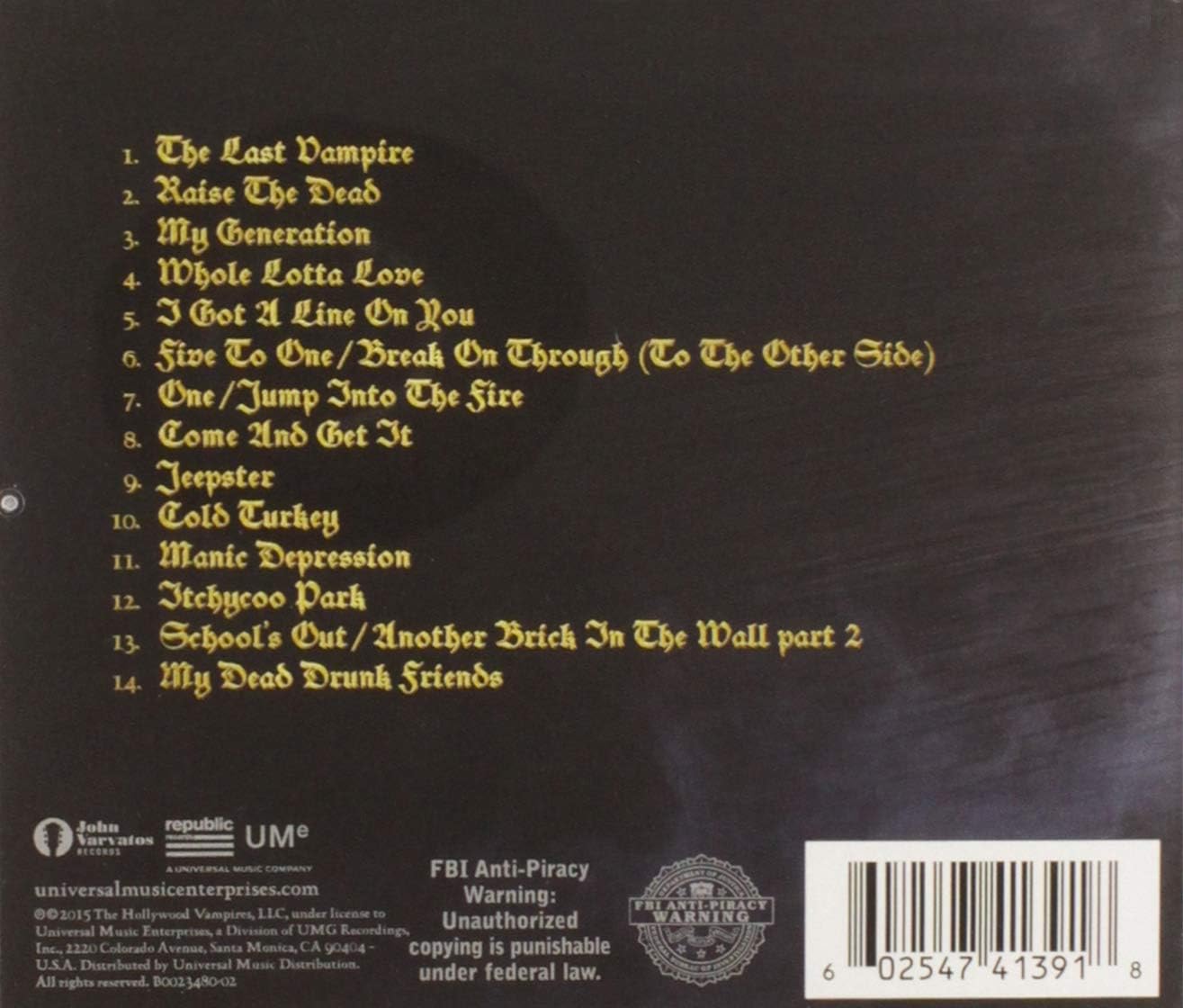 Hollywood Vampires – Hollywood Vampires CD